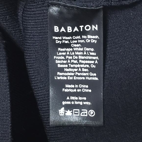 Aritzia Babaton Black Sculpt High Neck Tank Crop Ribbed Medium - Picture 4 of 5